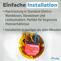 Inteligentné Wi-Fi relé Shelly 1PM Gen3, meranie spotreby energie, 1 kanál, 16 A, spínač svetiel, vykurovanie, inteligentná domácnosť, časovač, podpora Alexa a Google Home 3