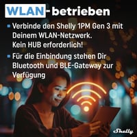 Inteligentné Wi-Fi relé Shelly 1PM Gen3, meranie spotreby energie, 1 kanál, 16 A, spínač svetiel, vykurovanie, inteligentná domácnosť, časovač, podpora Alexa a Google Home 5
