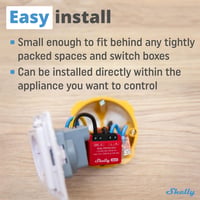 Inteligentné WiFi relé Shelly 1PM Mini Gen3, 1 kanál, 16A, meranie spotreby, inteligentná domácnosť, kompatibilné s Alexa a Google Home, bez nutnosti hubu 3