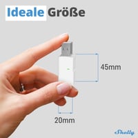 Shelly BLU Gateway Bluetooth WiFi USB-A adaptér pre automatizáciu inteligentnej domácnosti, kompatibilný s Alexa, Google Home, iOS a Android aplikáciou, WiFi opakovač bez nutnosti hubu 3