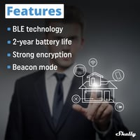 Shelly Blue RC Button 4 Bluetooth Távirányító Okosotthon Automatizáláshoz 4