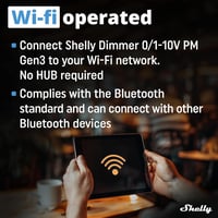 Shelly Dimmer 0/1-10V PM Gen3 WiFi okos fényerő szabályozó, távirányítás, Alexa és Google Home 6