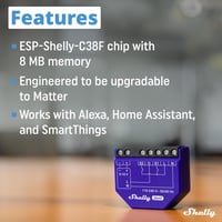 Shelly Dimmer 0/1-10V PM Gen3 WiFi okos fényerő szabályozó, távirányítás, Alexa és Google Home 4