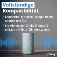 Variator de intensitate inteligent WiFi Shelly Dimmer 2, compatibil cu Alexa și Google Home, fără fir neutru, aplicație iOS și Android, nu necesită hub 6