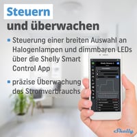Variator de intensitate inteligent WiFi Shelly Dimmer 2, compatibil cu Alexa și Google Home, fără fir neutru, aplicație iOS și Android, nu necesită hub 5