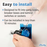 Shelly Plus 1 UL WiFi okos relé kapcsoló száraz érintkezőkkel, Bluetooth átjáró, Alexa és Google Home kompatibilis, garázsajtó nyitó, 1 db 4