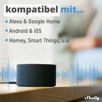 Shelly Plus 1 WiFi a Bluetooth inteligentné relé, 16A, bezpotenciálový kontakt, spínač svetiel, kompatibilné s Alexa, Google Home, aplikácia pre iOS a Android, nie je potrebný hub 7