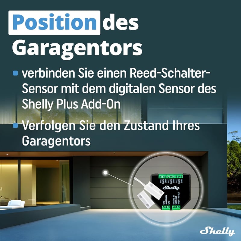 Shelly Plus Add-On hőmérséklet és páratartalom szenzor interfész