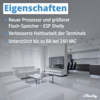 Inteligentný merač spotreby energie Shelly PM Mini Gen 3 WiFi a Bluetooth, 1 kanál, 16A, meranie spotreby v reálnom čase, kompatibilný s Alexa a Google Home, sk 5