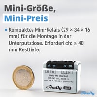 Inteligentný merač spotreby energie Shelly PM Mini Gen 3 WiFi a Bluetooth, 1 kanál, 16A, meranie spotreby v reálnom čase, kompatibilný s Alexa a Google Home, sk 2