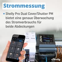Shelly Pro Dual Cover/Shutter PM redőnyvezérlő, DIN sínre, LAN & Wi-Fi, 16 A 4