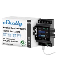 Shelly Pro Dual Cover/Shutter PM redőnyvezérlő, DIN sínre, LAN & Wi-Fi, 16 A 1