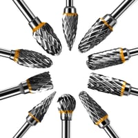 Shengbenhao Volfrám Karbid Vágófej Készlet 10db 1/8" Rotációs Szerszámhoz 4