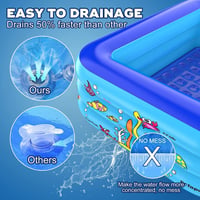 Piscină gonflabilă Shengruili pentru copii și familie – 100x70x28 cm – Cădiță portabilă pentru grădină și curte 4