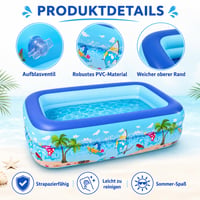 Piscină gonflabilă Shengruili pentru copii și familie – 100x70x28 cm – Cădiță portabilă pentru grădină și curte 3