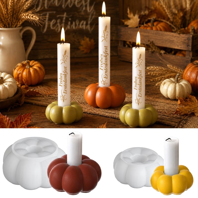 Set de matrițe din silicon Shengruili pentru decorațiuni DIY de toamnă, Halloween și Ziua Recunoștinței