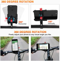 SHENKEY 360° Forgatható Alumínium Telefontartó Kerékpárhoz Motorkerékpárhoz iPhone Samsung 4