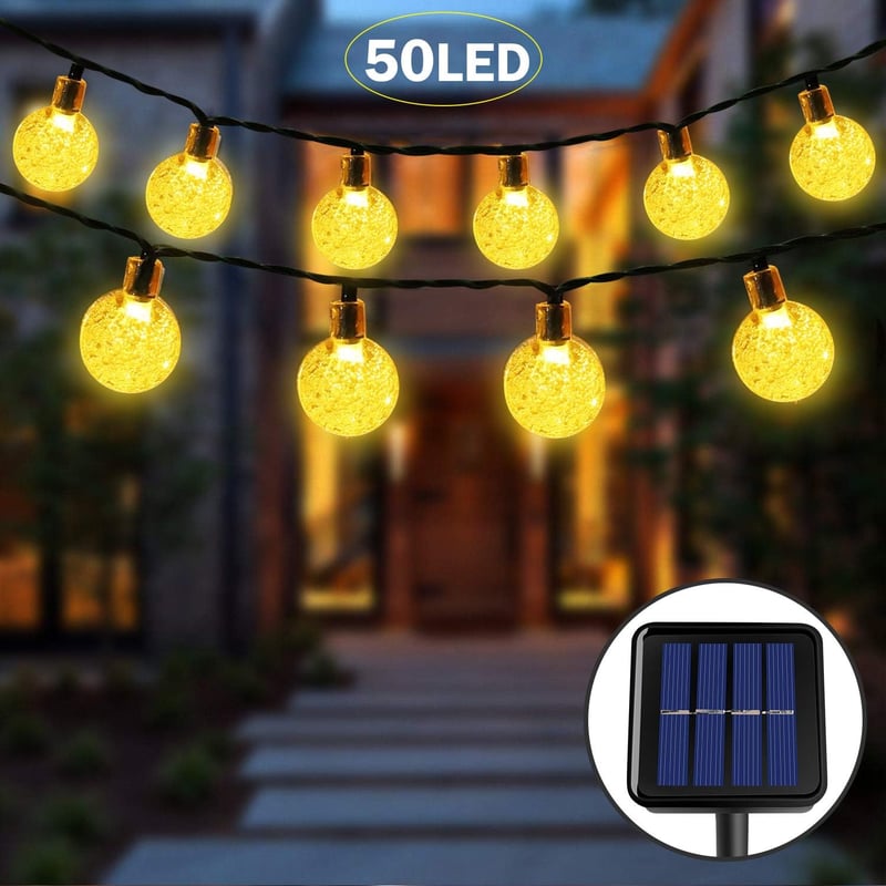 SHENKEY 60 LED napelemes tündérfény távirányítóval, vízálló kültéri dekoráció