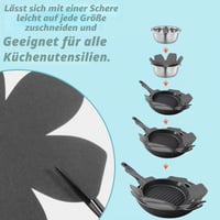 Set 6 protectoare din pâslă pentru tigăi SHENLIU, 3 dimensiuni (15/20/25 cm), gri - Separatoare antiderapante pentru protecția tigăilor, oalelor și vaselor 5