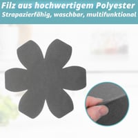 Set 6 protectoare din pâslă pentru tigăi SHENLIU, 3 dimensiuni (15/20/25 cm), gri - Separatoare antiderapante pentru protecția tigăilor, oalelor și vaselor 4