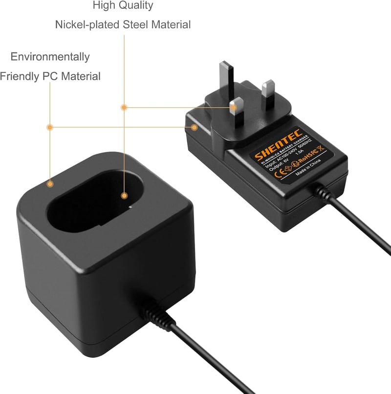Shentec 6V töltő Paslode 404717 B20544E 900400 900420 900600 901000 902000 akkumulátorhoz