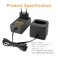 Încărcător Shentec 6V pentru baterii Paslode 404717 B20544E BCPAS-404717 404400 900400 900420 900600 901000 902000 B20720, dispozitiv de încărcare compatibil 2