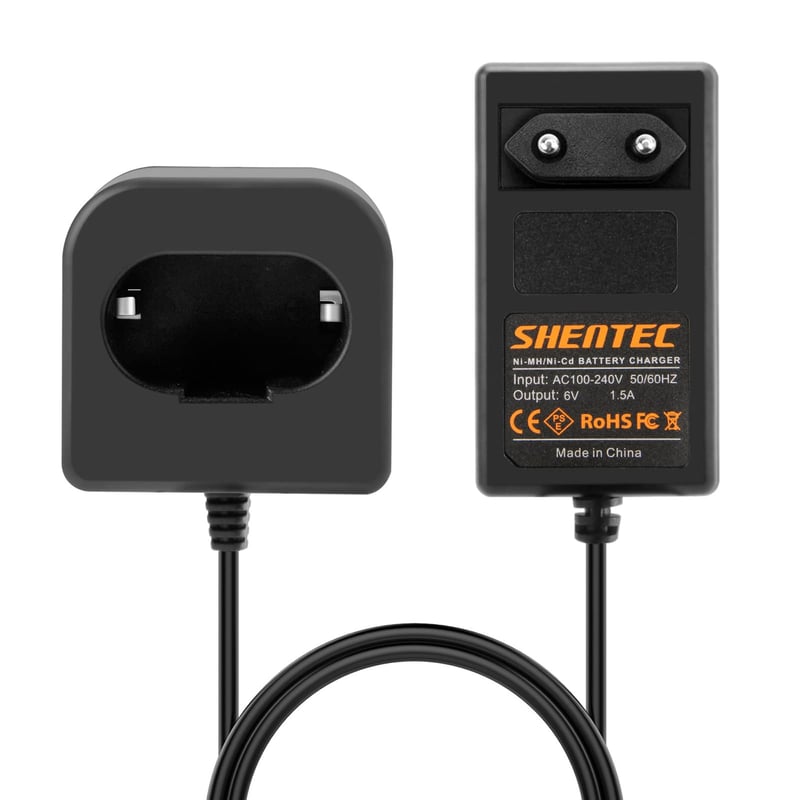 Încărcător Shentec 6V pentru baterii Paslode 404717 B20544E BCPAS-404717 404400 900400 900420 900600 901000 902000 B20720, dispozitiv de încărcare compatibil