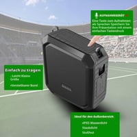 SHIDU 18W bezdrôtový reproduktor s UHF mikrofónom, prenosný Bluetooth PA systém, vodotesný, nabíjateľný hlavový mikrofón pre triedy a exteriér 6