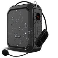 SHIDU 18W bezdrôtový reproduktor s UHF mikrofónom, prenosný Bluetooth PA systém, vodotesný, nabíjateľný hlavový mikrofón pre triedy a exteriér 1