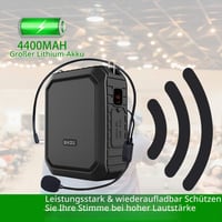 SHIDU 18W bezdrôtový reproduktor s UHF mikrofónom, prenosný Bluetooth PA systém, vodotesný, nabíjateľný hlavový mikrofón pre triedy a exteriér 3