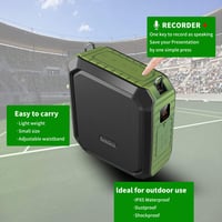 SHIDU Bluetooth zosilňovač hlasu 18W s káblovým mikrofónom, prenosný vodoodolný PA systém pre učiteľov a sprievodcov, nabíjateľný 6