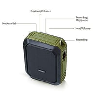 SHIDU Bluetooth zosilňovač hlasu 18W s káblovým mikrofónom, prenosný vodoodolný PA systém pre učiteľov a sprievodcov, nabíjateľný 8