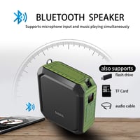 SHIDU Bluetooth zosilňovač hlasu 18W s káblovým mikrofónom, prenosný vodoodolný PA systém pre učiteľov a sprievodcov, nabíjateľný 4