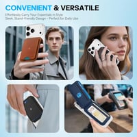 Portofel magnetic SHIELDON MagSafe cu suport, din piele naturală, cu protecție RFID și fereastră pentru ID, pentru iPhone 12-17 Pro Pro Max Plus, albastru marin 8