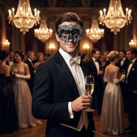 SHIFANQI Benátska maska pre mužov, čierno-strieborná retro maska na karneval, Halloween, maškarný ples, cosplay, priedušná a nastaviteľná 2