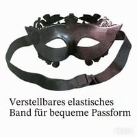 SHIFANQI Benátska maska pre mužov, čierno-strieborná retro maska na karneval, Halloween, maškarný ples, cosplay, priedušná a nastaviteľná 4