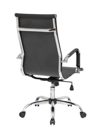 Ergonomická kancelárska stolička SHIITO AROA JC s nastaviteľným systémom podrúčiek a čalúnením z čiernej umelej kože 5