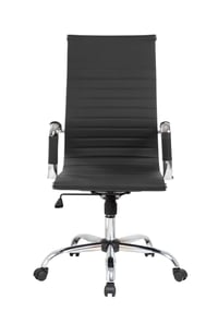 Ergonomická kancelárska stolička SHIITO AROA JC s nastaviteľným systémom podrúčiek a čalúnením z čiernej umelej kože 3