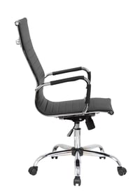 Ergonomická kancelárska stolička SHIITO AROA JC s nastaviteľným systémom podrúčiek a čalúnením z čiernej umelej kože 4