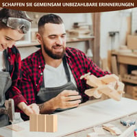 Set 15 bucăți de lemn de tei moale ShiJiuYou - 10x2,5x2,5 cm, set de lemn natural potrivit pentru sculptură și artizanat 7