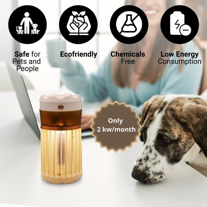 Shikova 3 az 1-ben Elektromos Szúnyogirtó Lámpa - USB Tölthető UV Rovarcsapda LED Világítással, 3000V, Bel- és Kültéri Használatra