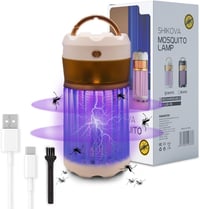 Shikova 3 az 1-ben Elektromos Szúnyogirtó Lámpa - USB Tölthető UV Rovarcsapda LED Világítással, 3000V, Bel- és Kültéri Használatra 1