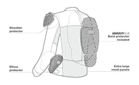 Geacă moto pentru bărbați SHIMA OpenAir cu protecții – protecție pentru spate AirForce, geacă textilă de vară cu ventilație mesh, negru, mărimea XXL 5