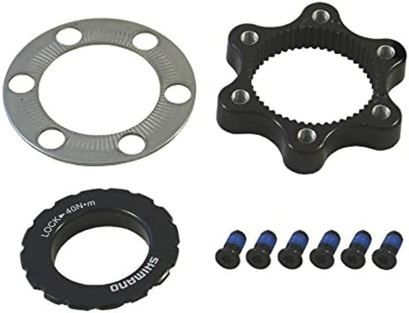 Shimano Centerlock Adapter 6-Hole zárológyűrűvel - 6, black