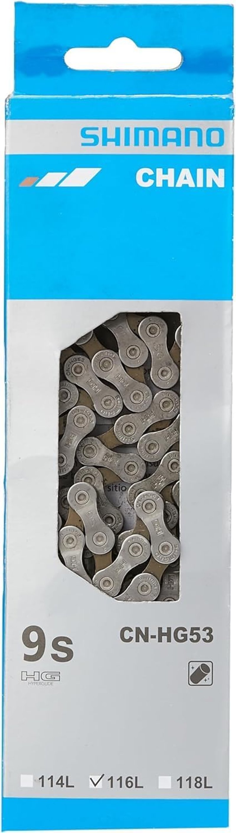 Shimano CN-HG53 9 sebességes kerékpárlánc - 116 láncszem
