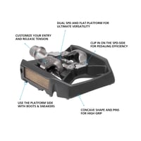 Trekkingové pedále na bicykel Shimano Deore XT PD-T8000, čierne, hliníkové telo, nášľapný systém SPD, unisex 4