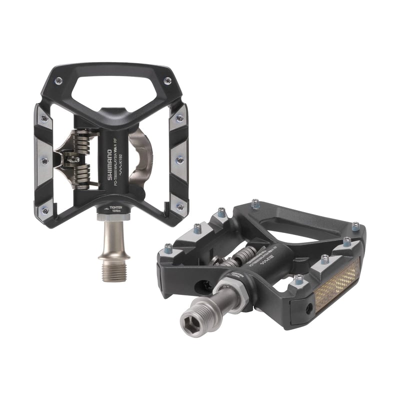 Trekkingové pedále na bicykel Shimano Deore XT PD-T8000, čierne, hliníkové telo, nášľapný systém SPD, unisex