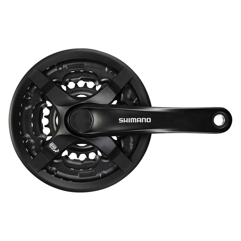 Kľuky na horský bicykel Shimano FC-TY301 MTB 3x6/7/8 rýchlostné 42/34/24 zubov 150 mm čierne