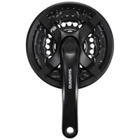 Kľuky Shimano FC-TY501, 6/7/8-rýchlostné, 42/34/24T, 170 mm, čierne, sada prevodníkov 3