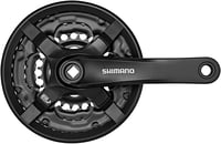 Kľuky Shimano FC-TY501, 6/7/8-rýchlostné, 42/34/24T, 170 mm, čierne, sada prevodníkov 5